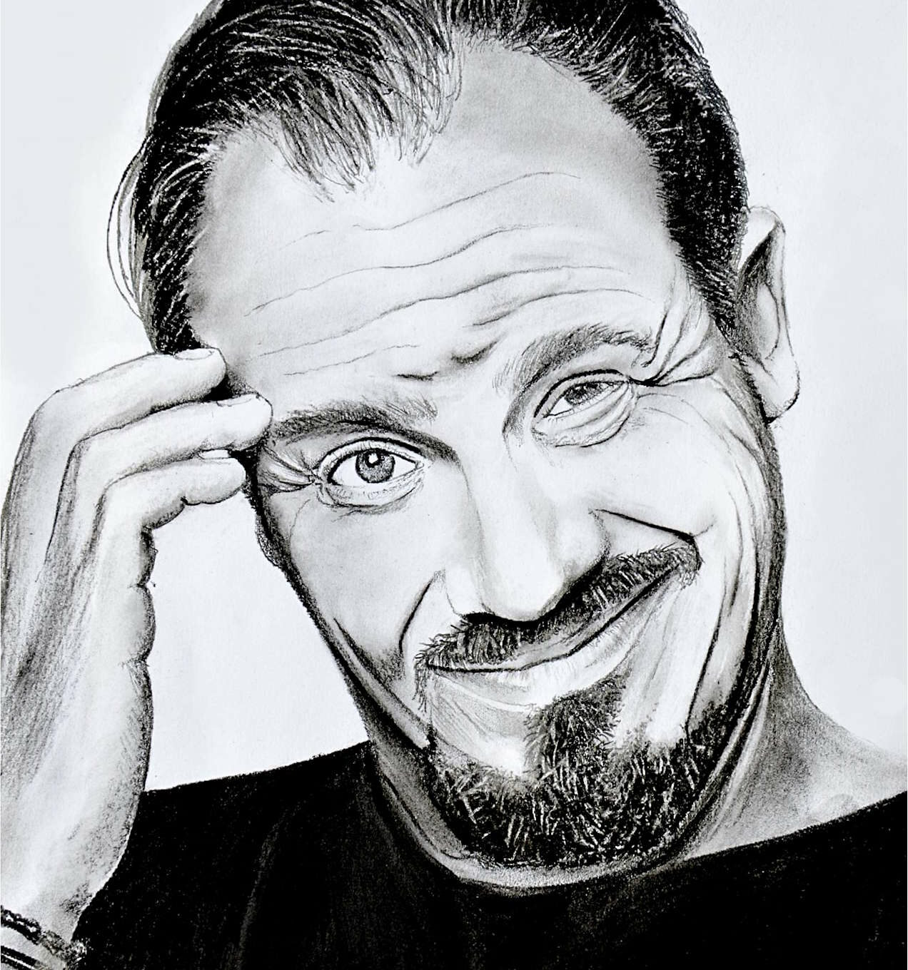 Alexandre Astier au crayon fusain