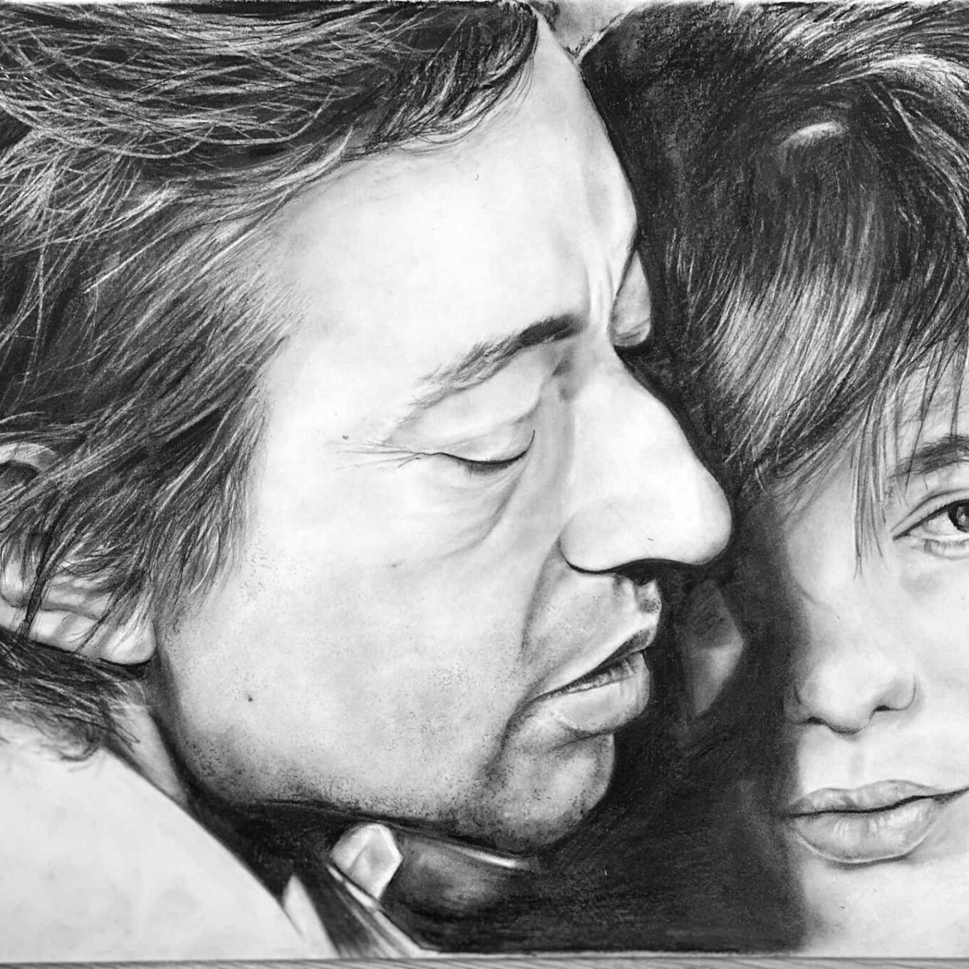 Serge Gainsbourg et Jane Birkin au Crayon Fusain